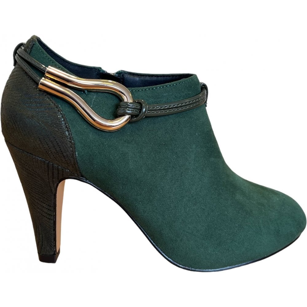 LotusGloria Green Heeled Shoe Boots