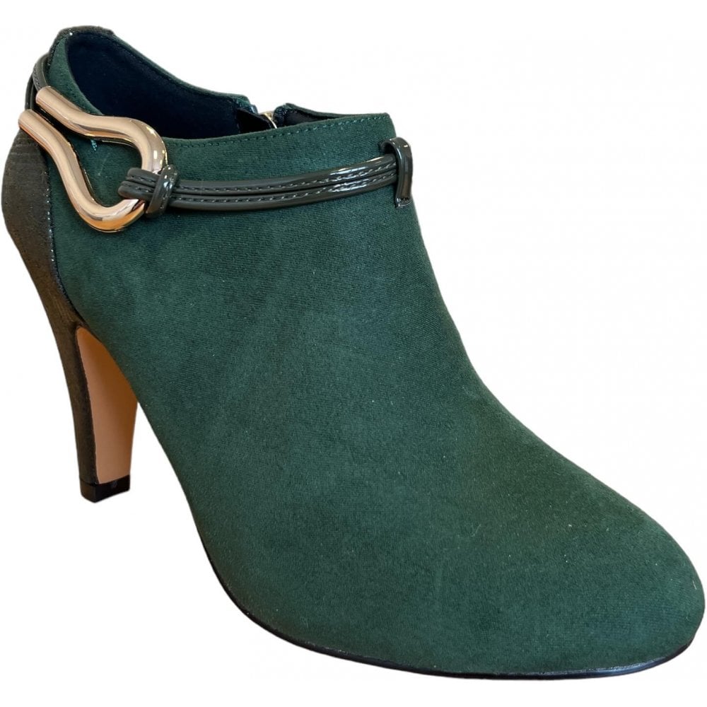 LotusGloria Green Heeled Shoe Boots