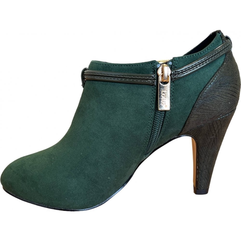 LotusGloria Green Heeled Shoe Boots
