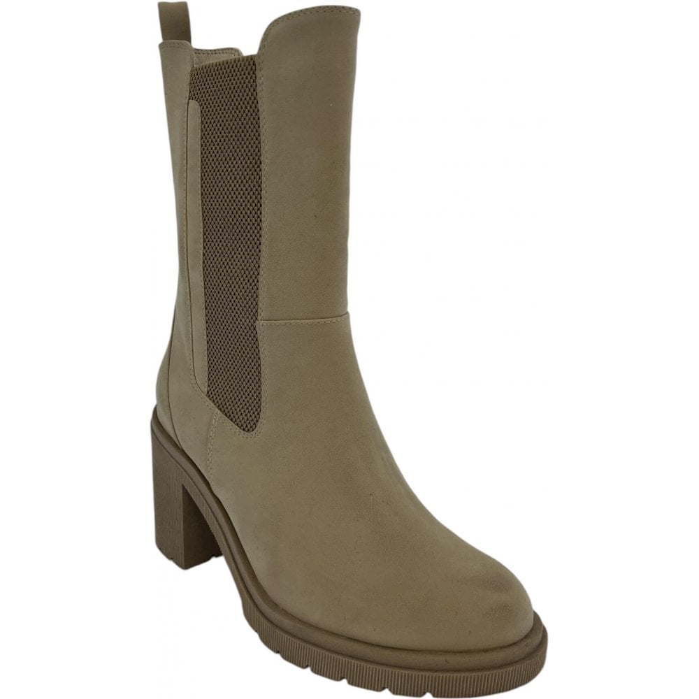 Marco Tozzi Beige Heeled Boots