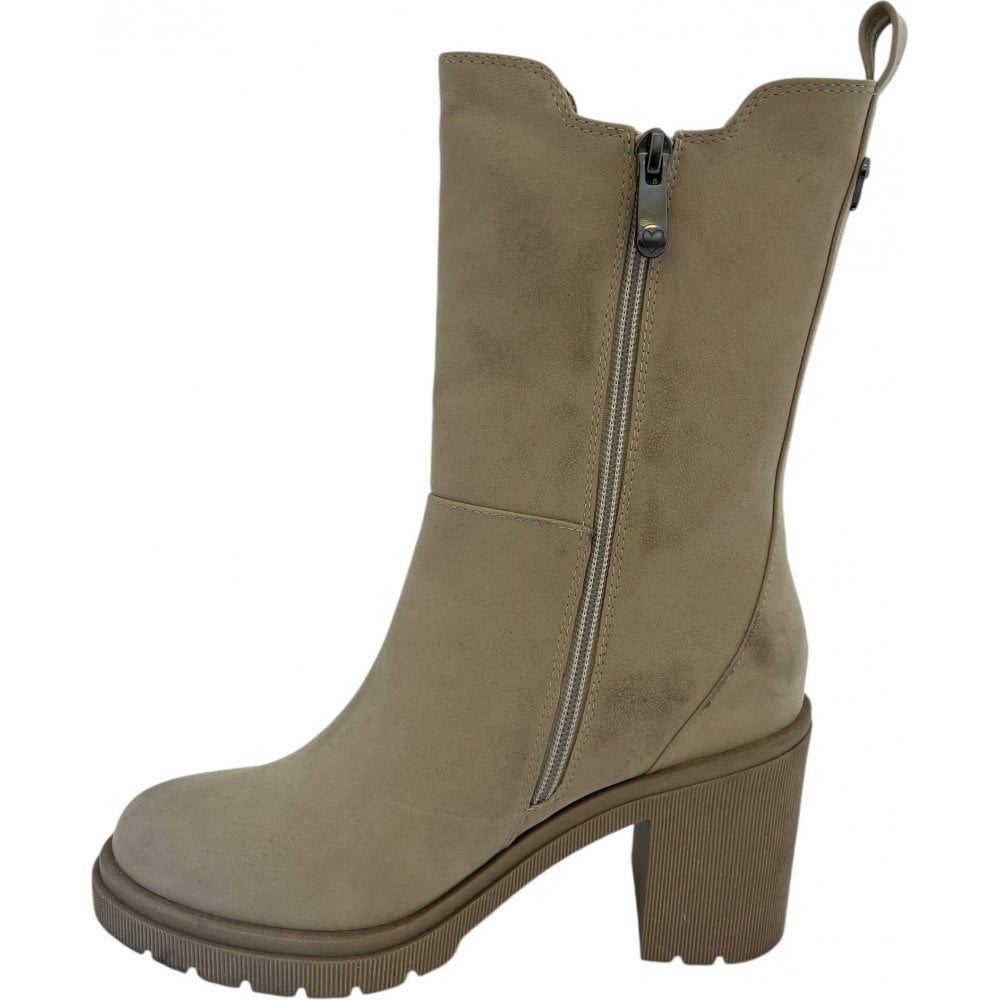 Marco Tozzi Beige Heeled Boots