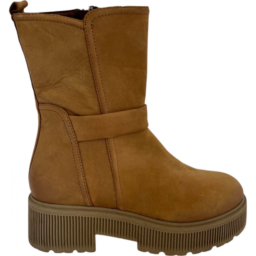 Marco Tozzi Tan Nubuck Boots