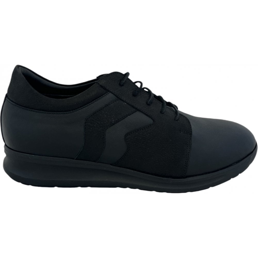 Suave Womens Black Lace-up Shoes