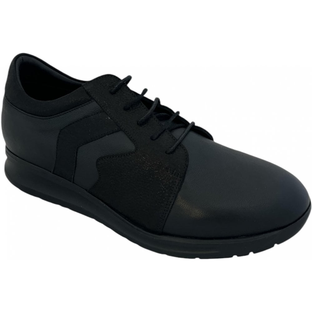 Suave Womens Black Lace-up Shoes