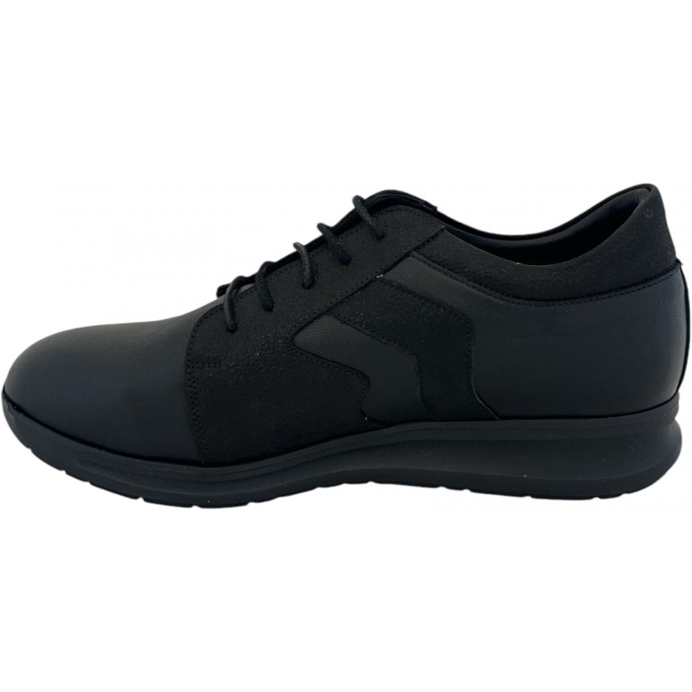 Suave Womens Black Lace-up Shoes