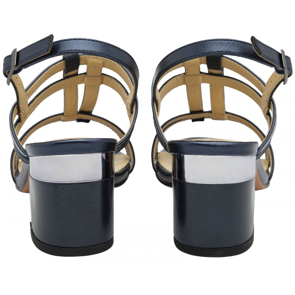 Lotus Mirella Navy Heeled Sandals