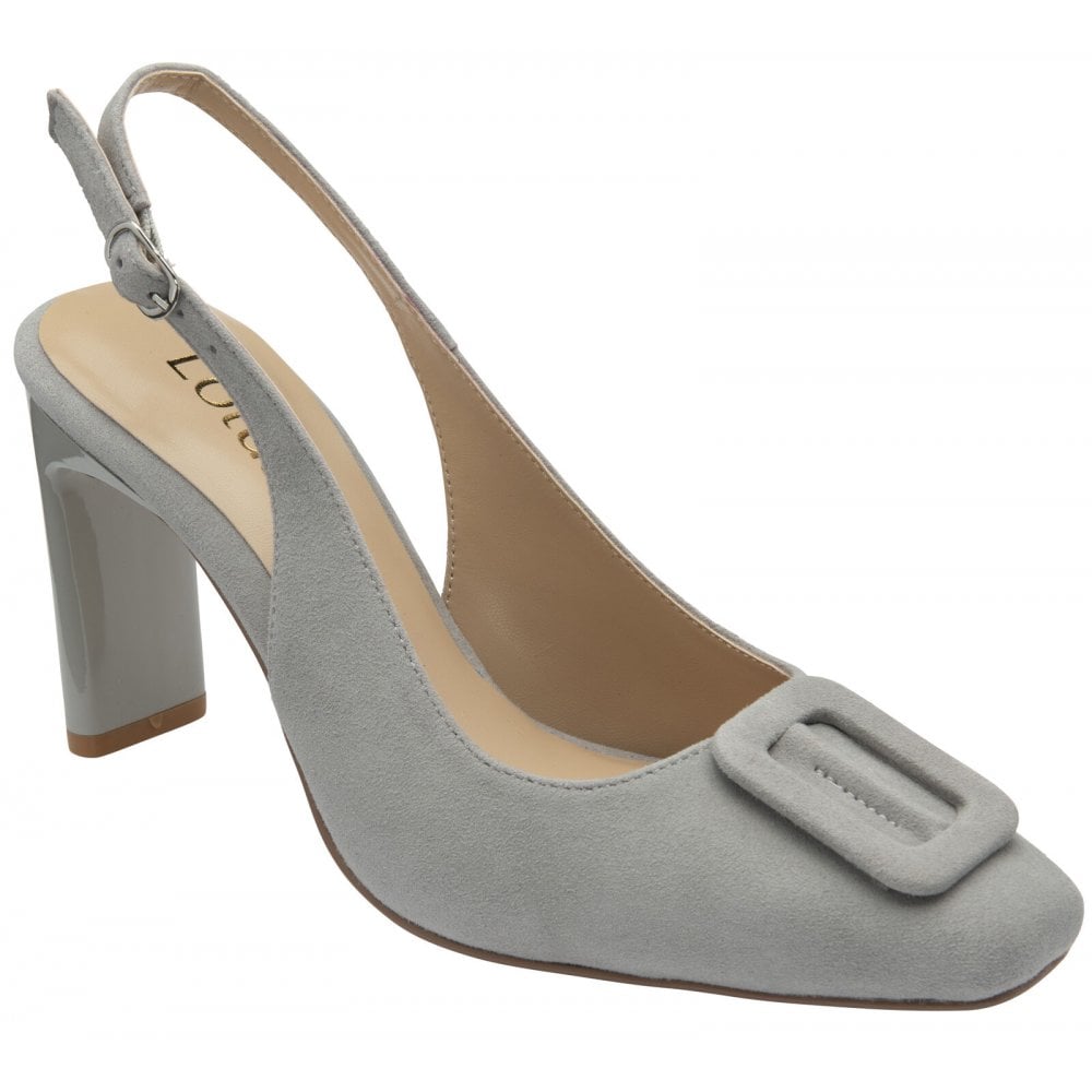 Lotus Luciana Grey Slingback Court Shoes