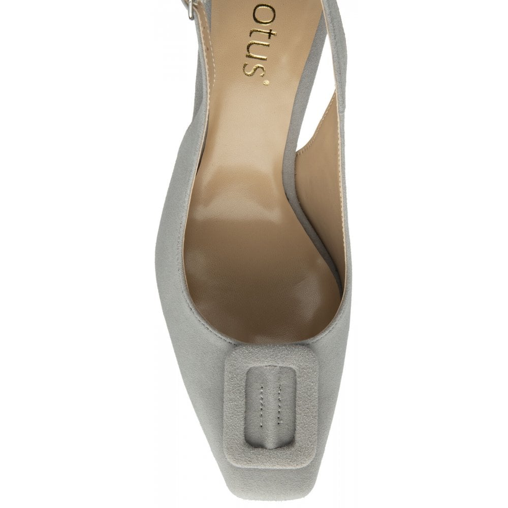 Lotus Luciana Grey Slingback Court Shoes