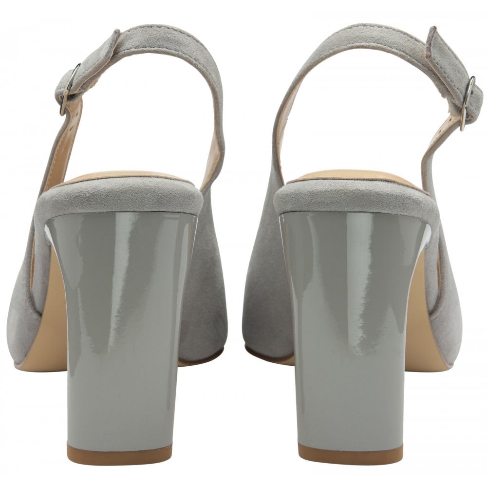 Lotus Luciana Grey Slingback Court Shoes