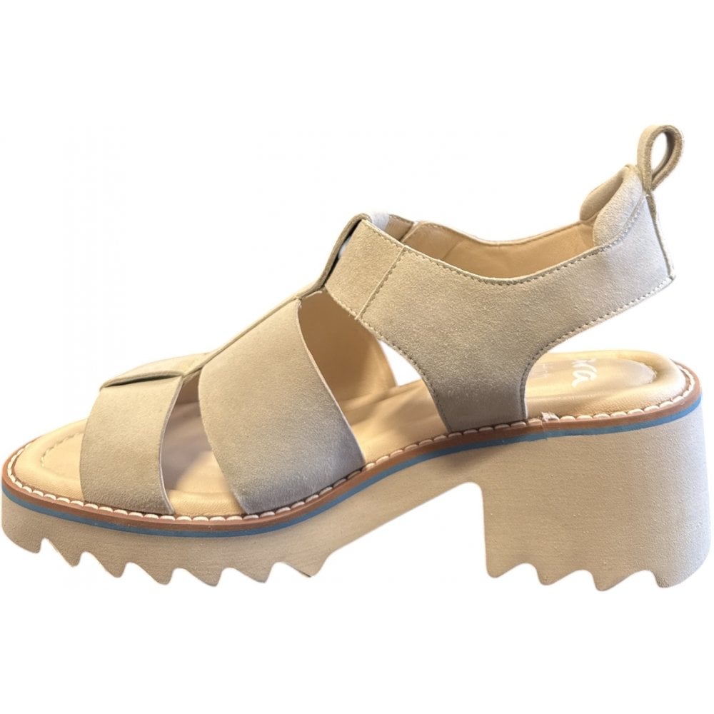 Ara Paris Beige Heeled Sandals