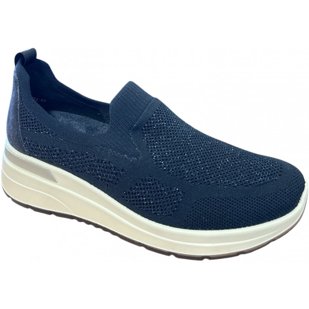 Ara Garda Navy Slip On Trainers