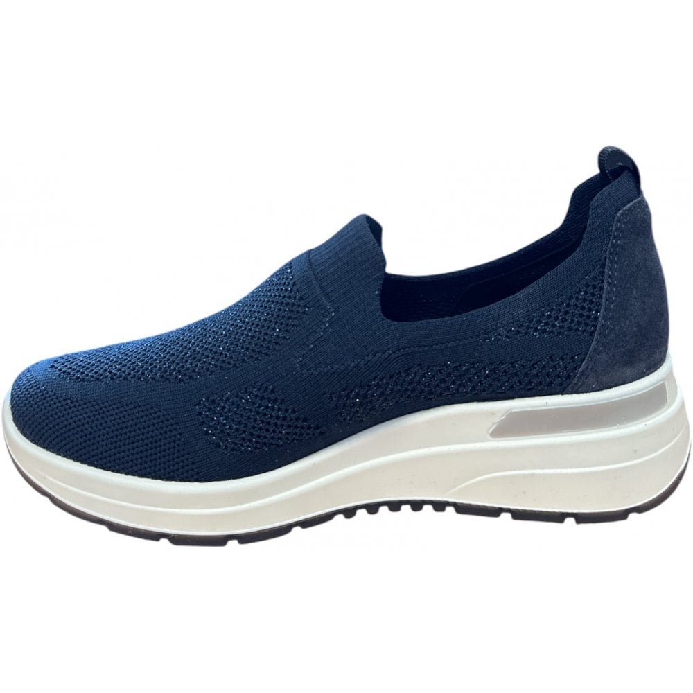 Ara Garda Navy Slip On Trainers