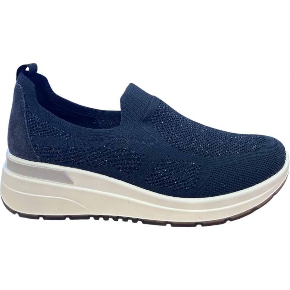 Ara Garda Navy Slip On Trainers