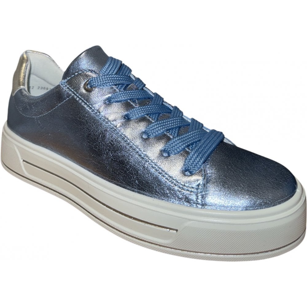 Ara Canberra Blue Metallic Trainers