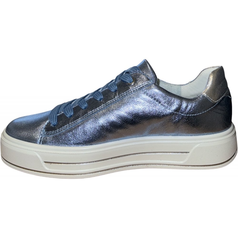 Ara Canberra Blue Metallic Trainers