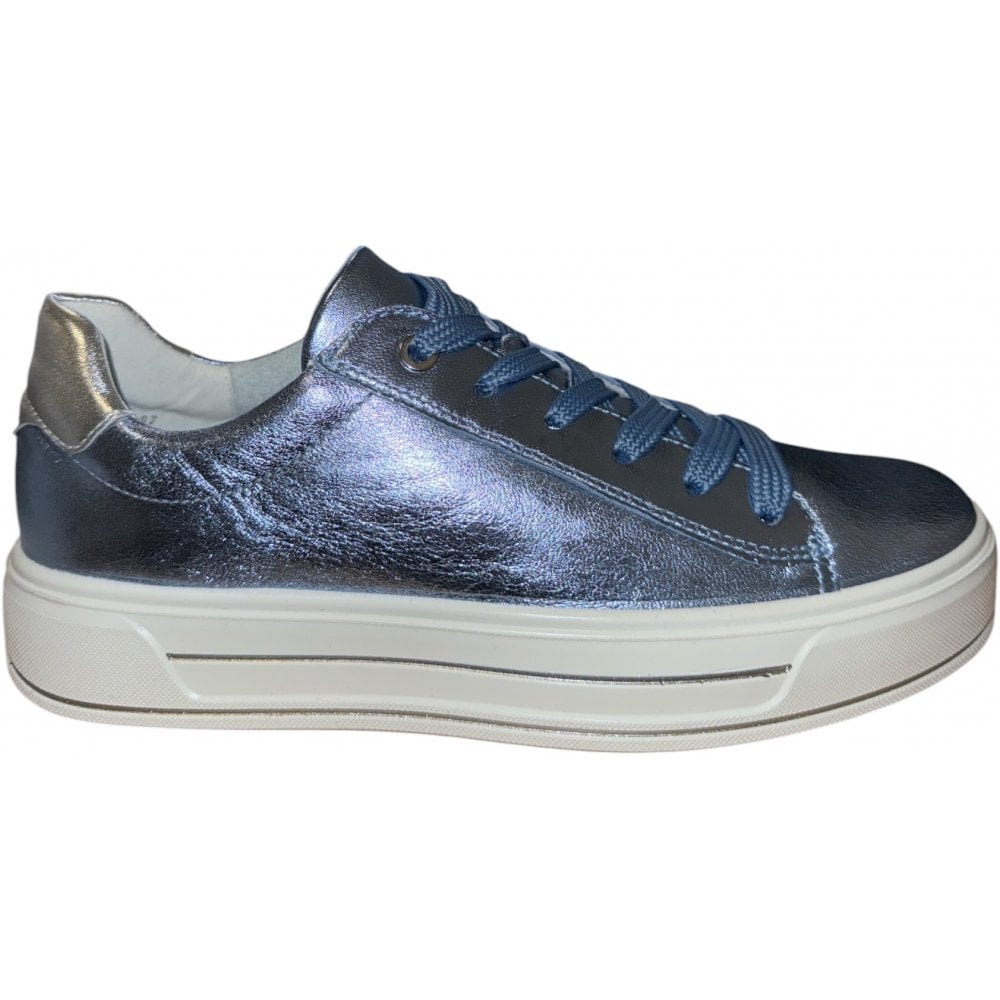 Ara Canberra Blue Metallic Trainers
