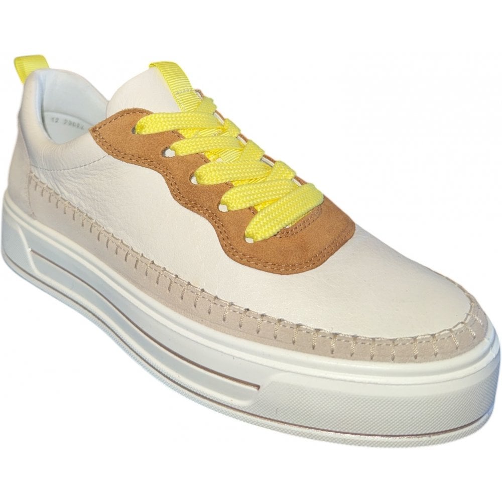 Ara Canberra Cream Leather Trainers