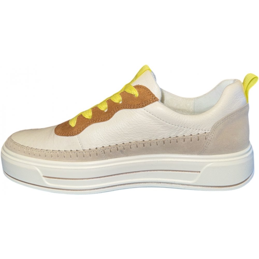 Ara Canberra Cream Leather Trainers