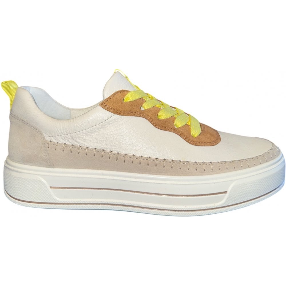 Ara Canberra Cream Leather Trainers