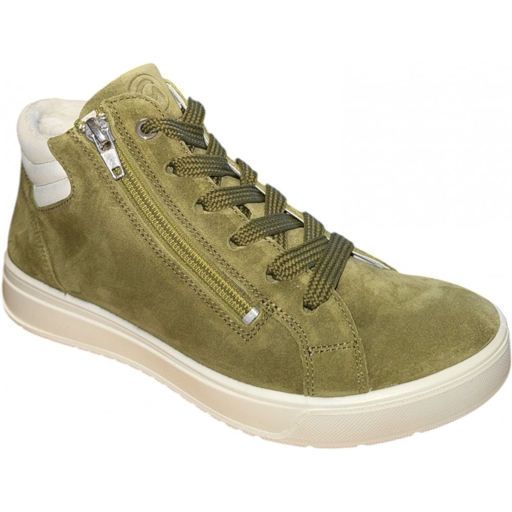 Ara Rom Green Hi-Top Trainers