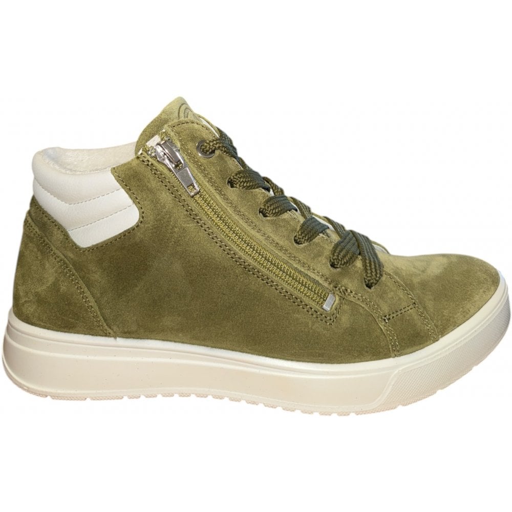 Ara Rom Green Hi-Top Trainers