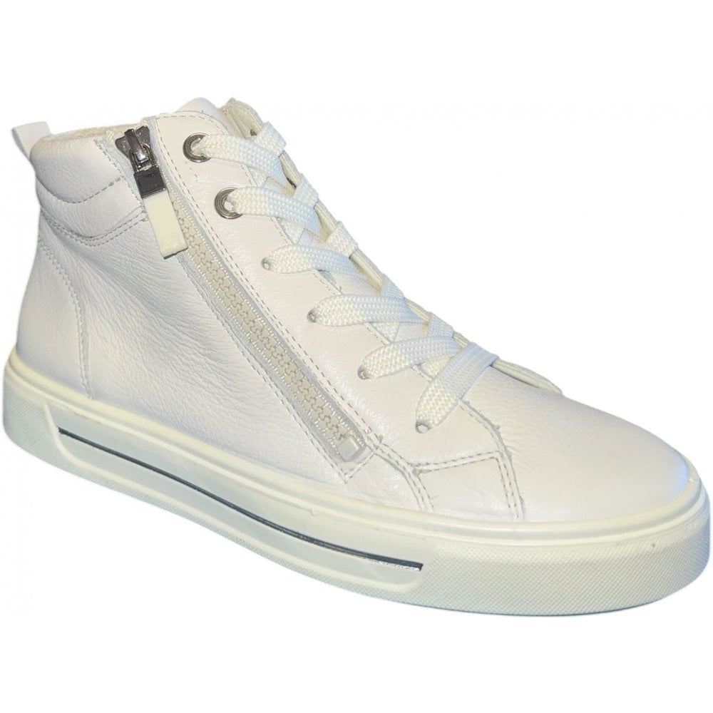 Ara Courtyard Cream Hi-Top Trainers