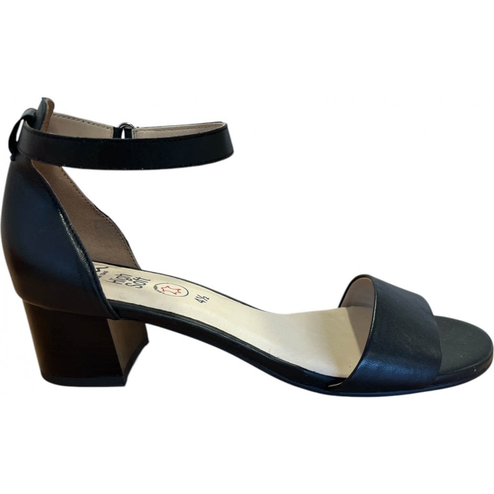 Ara Prato Black Leather Closed Heel Sandals