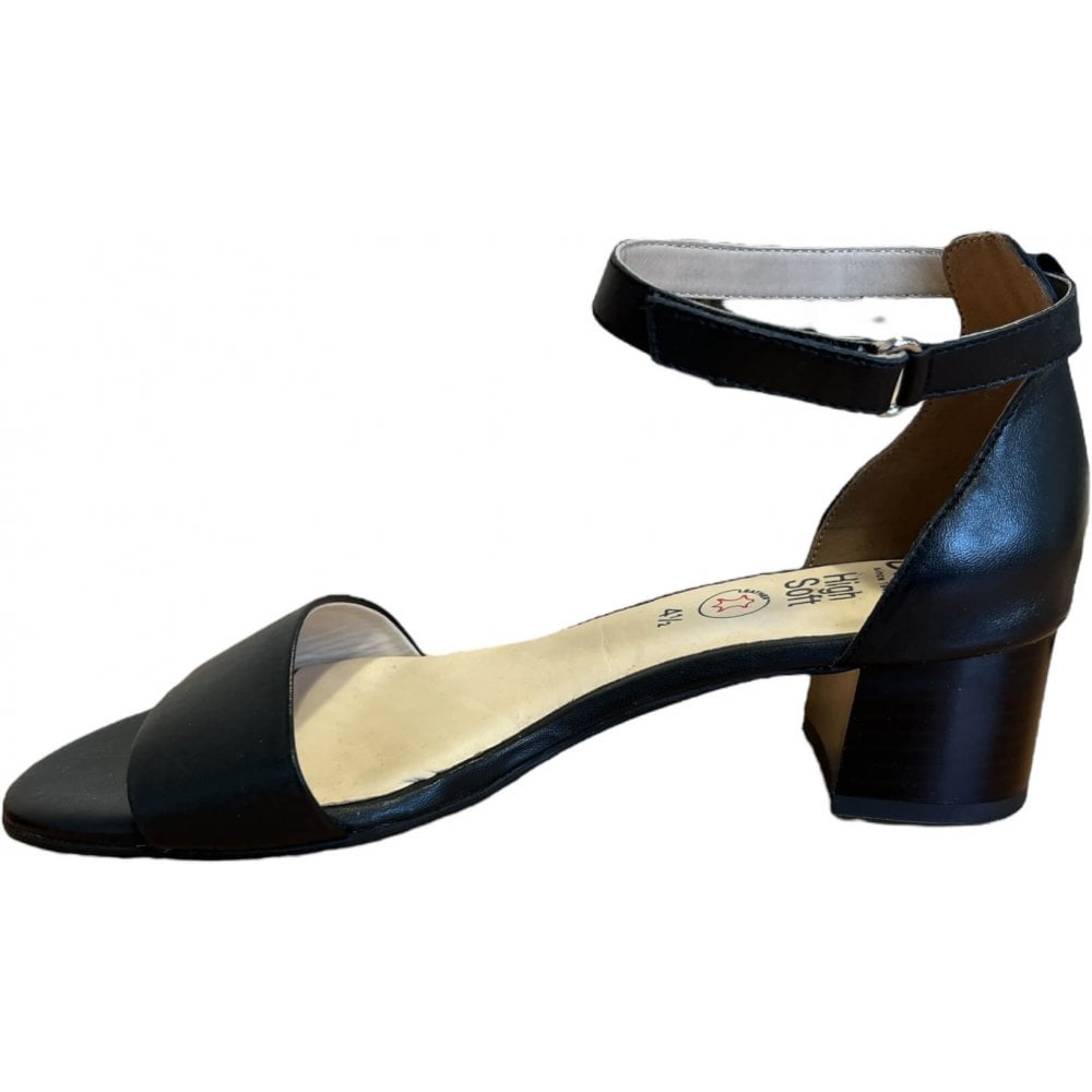 Ara Prato Black Leather Closed Heel Sandals