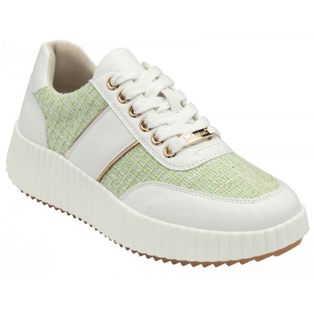 Lotus Adira White and Green Trainers