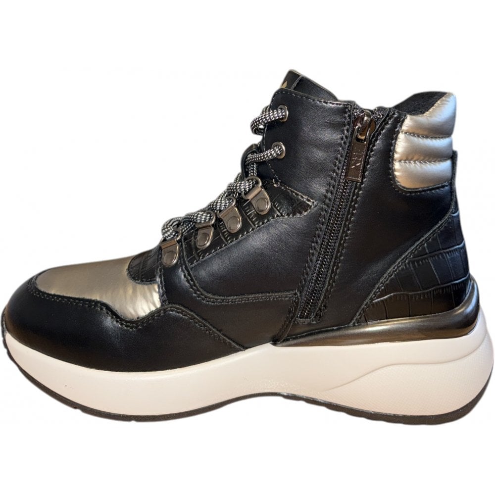 Xti Black Lace-Up Hi Tops