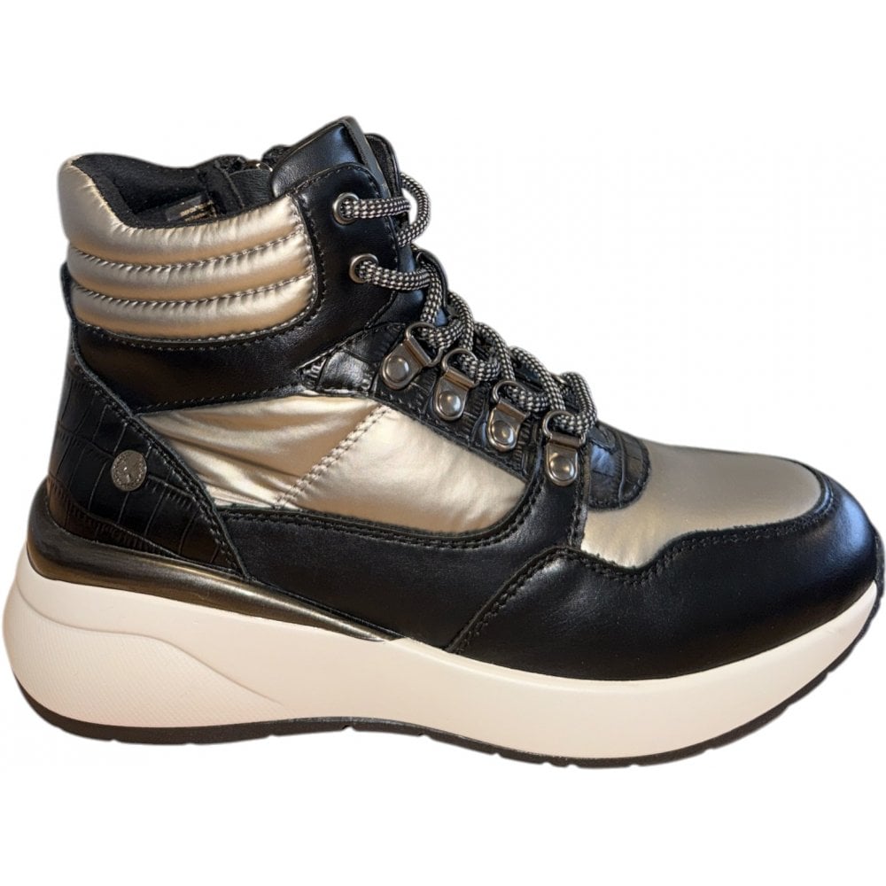 Xti Black Lace-Up Hi Tops