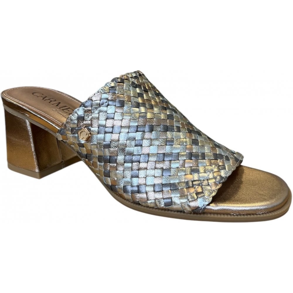 Carmela Rose Gold Leather Mules