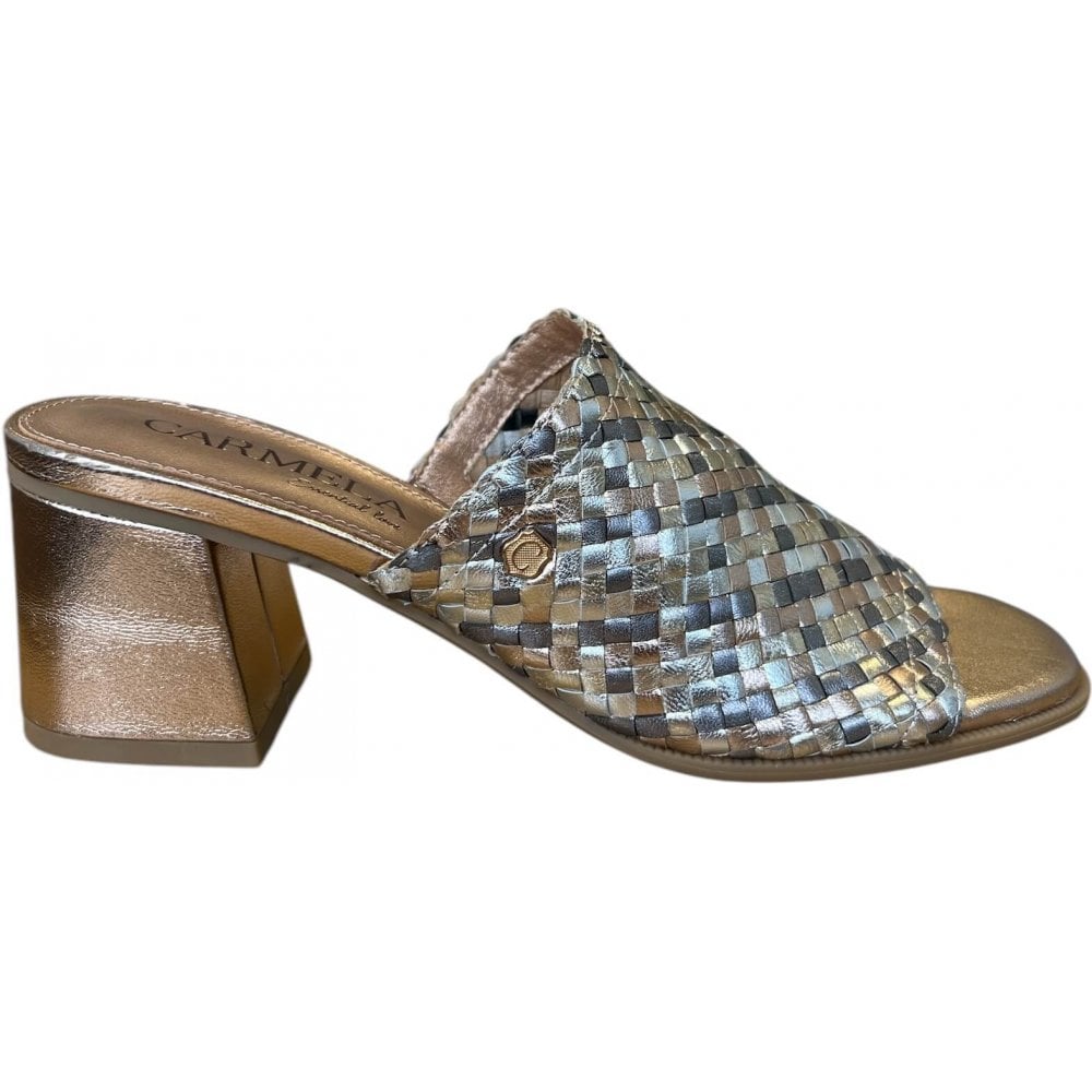 Carmela Rose Gold Leather Mules