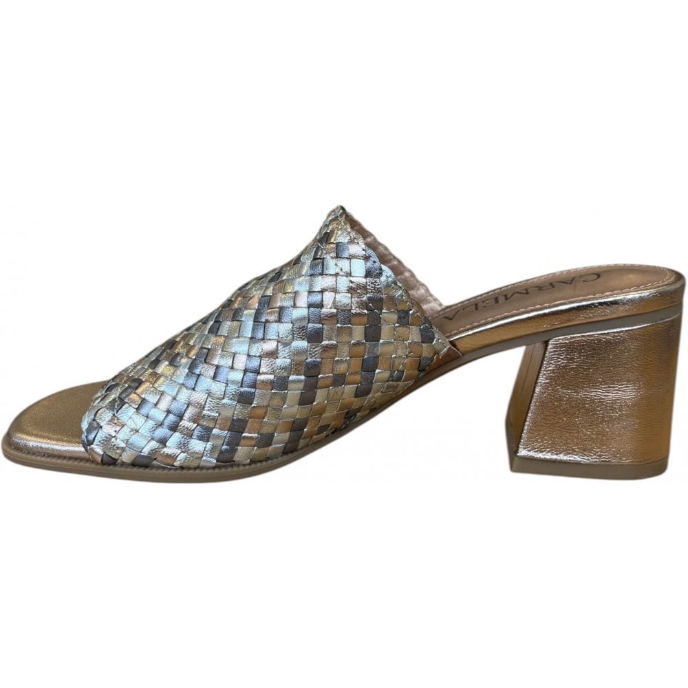 Carmela Rose Gold Leather Mules