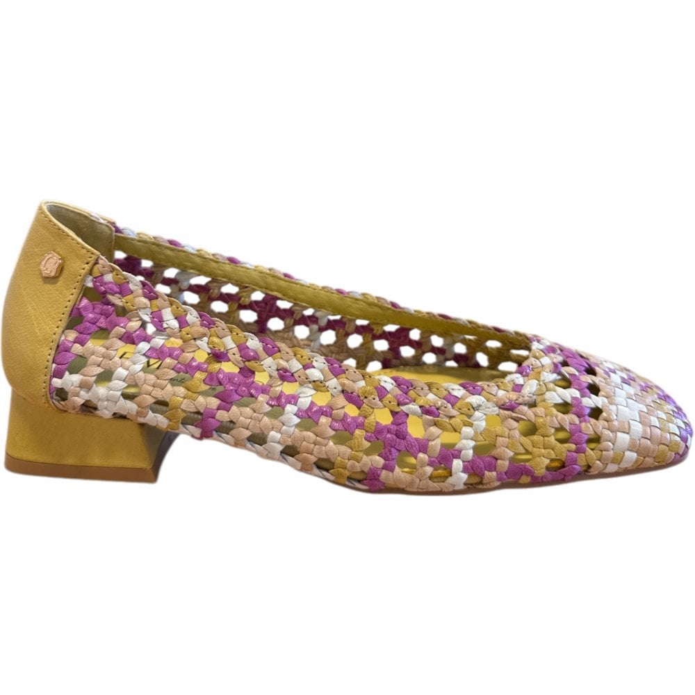 Carmela Yellow Leather Ballerina Pumps 162186