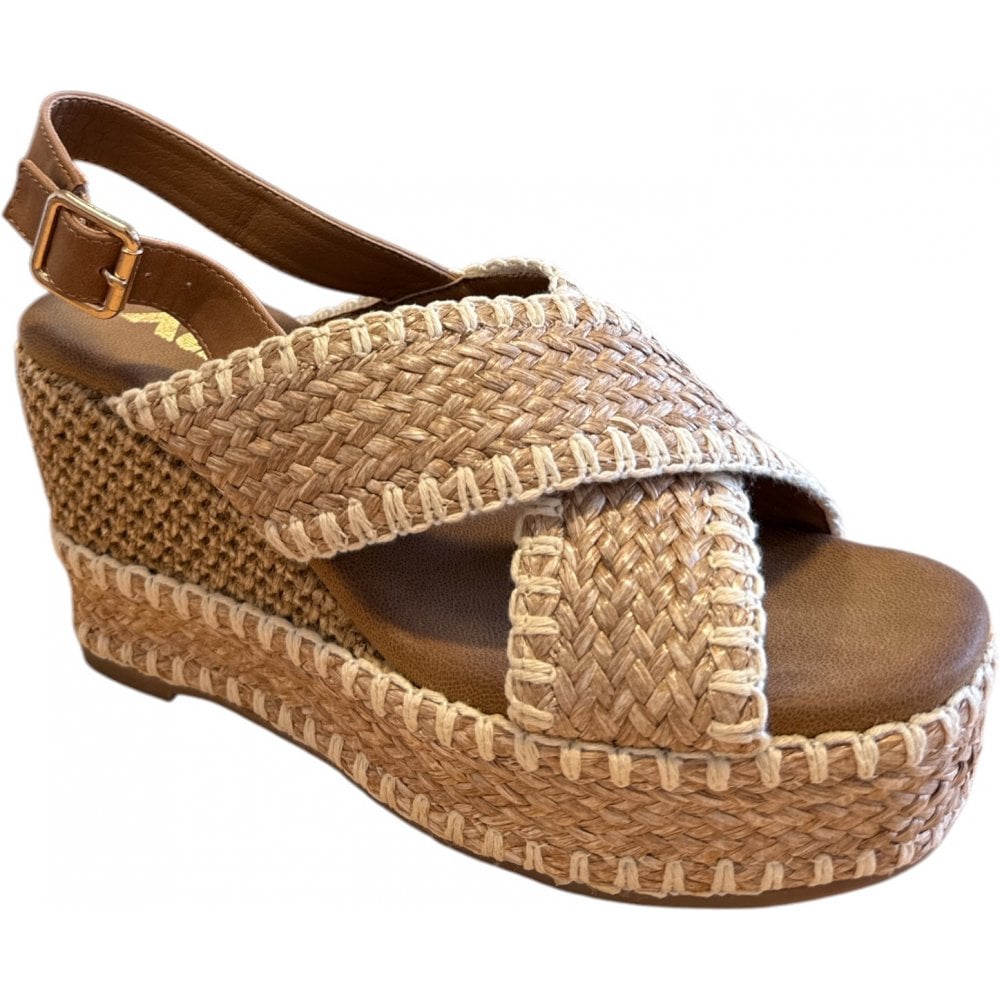 Xti Taupe Wedge Sandals 143821