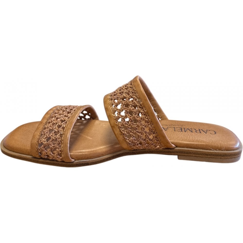 Carmela Tan Leather Mule Sandals 162408