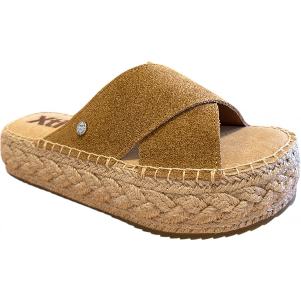 Xti Tan Flatform Espadrille Sandals 143640