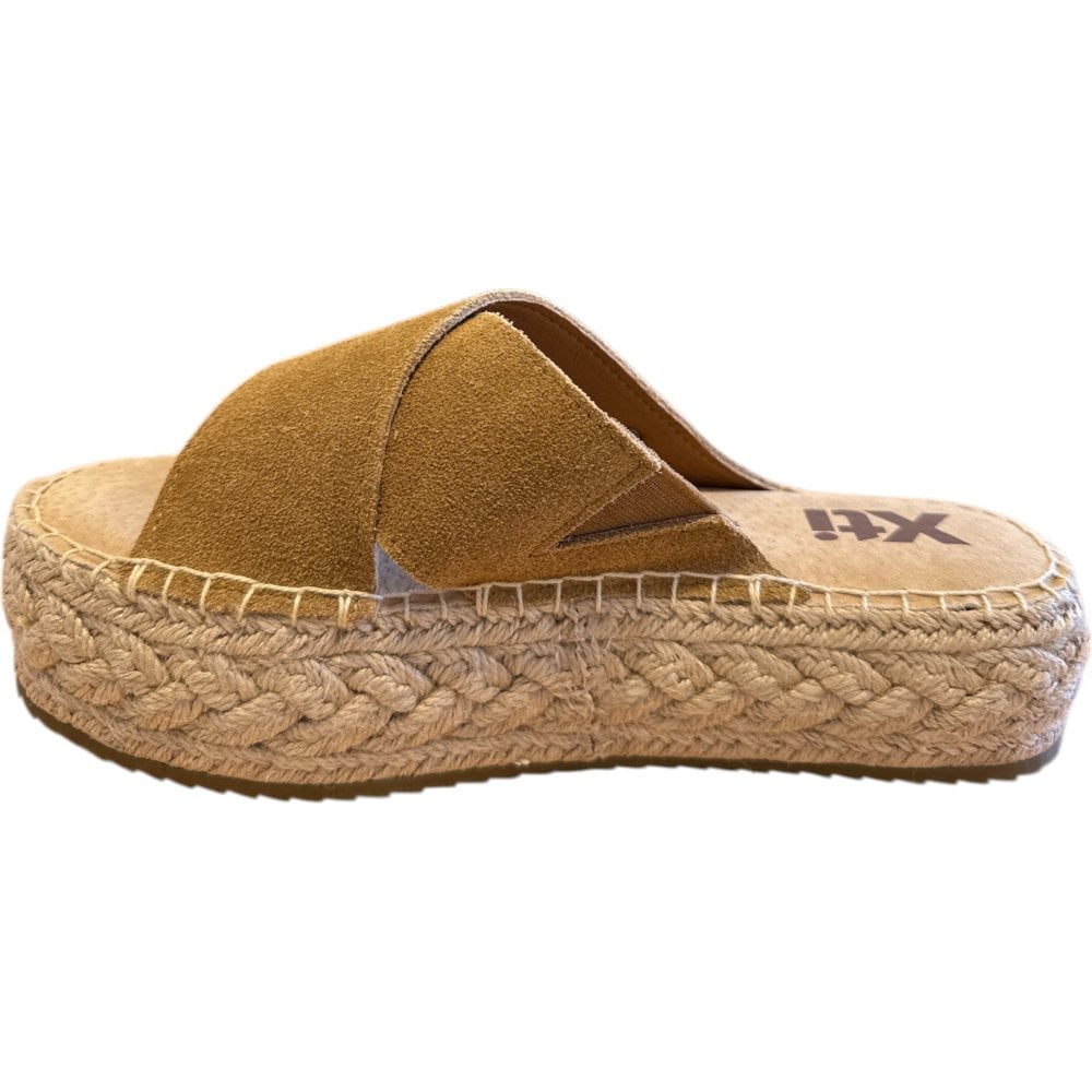 Xti Tan Flatform Espadrille Sandals 143640