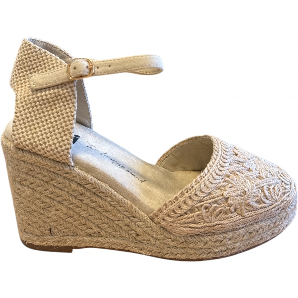 Xti Beige Espadrille Wedges 143953