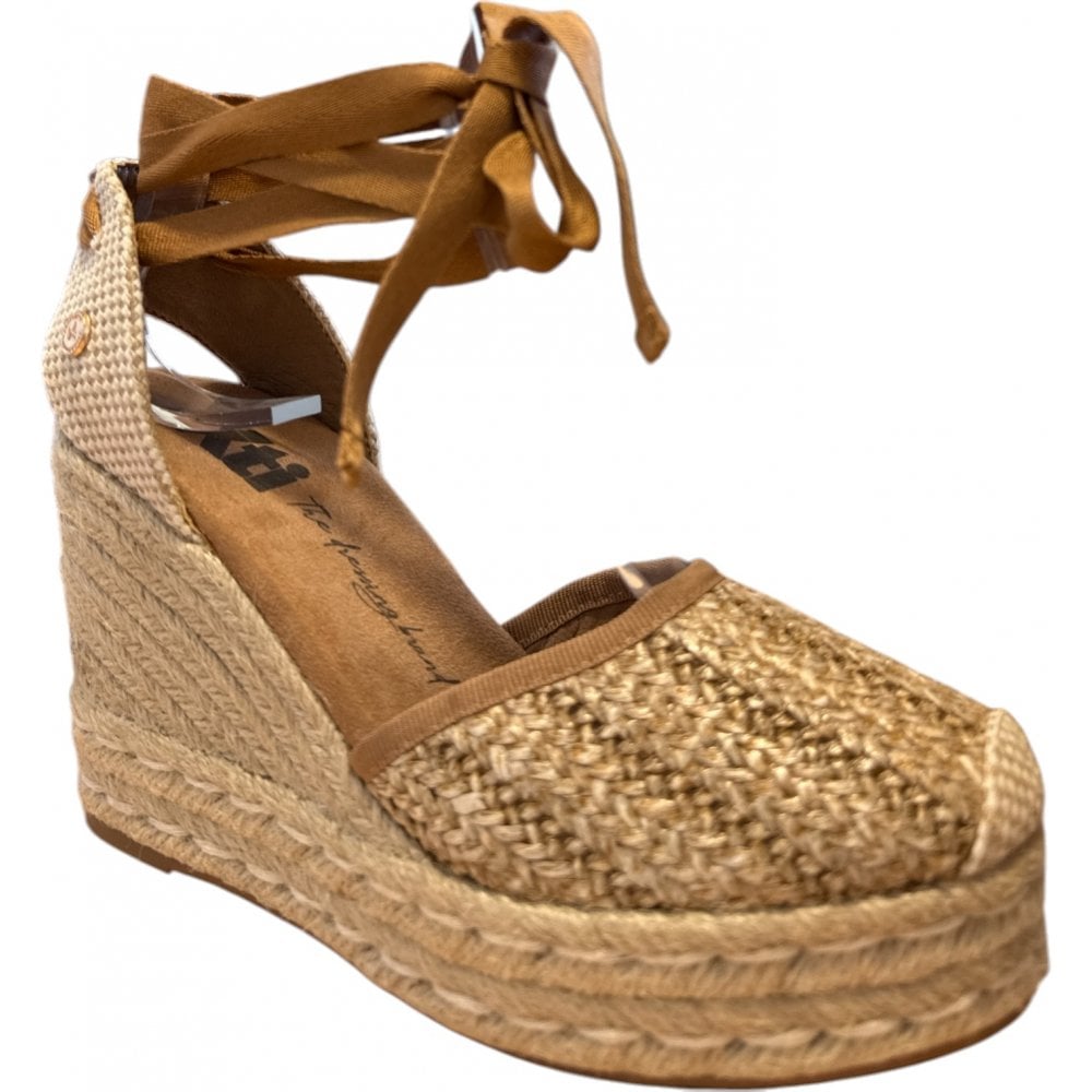 XtiTan Lace-Up Espadrille Wedges 143951