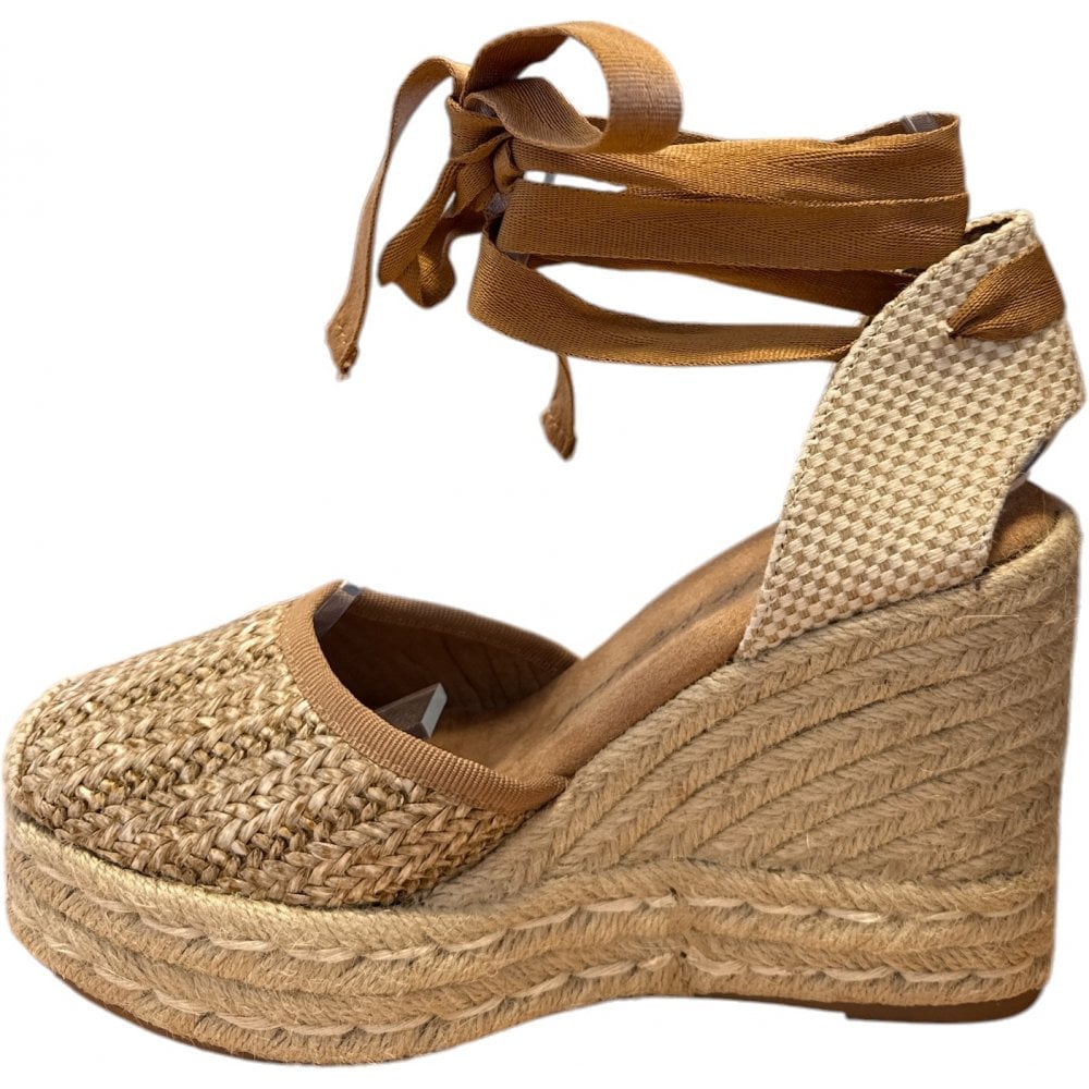 XtiTan Lace-Up Espadrille Wedges 143951