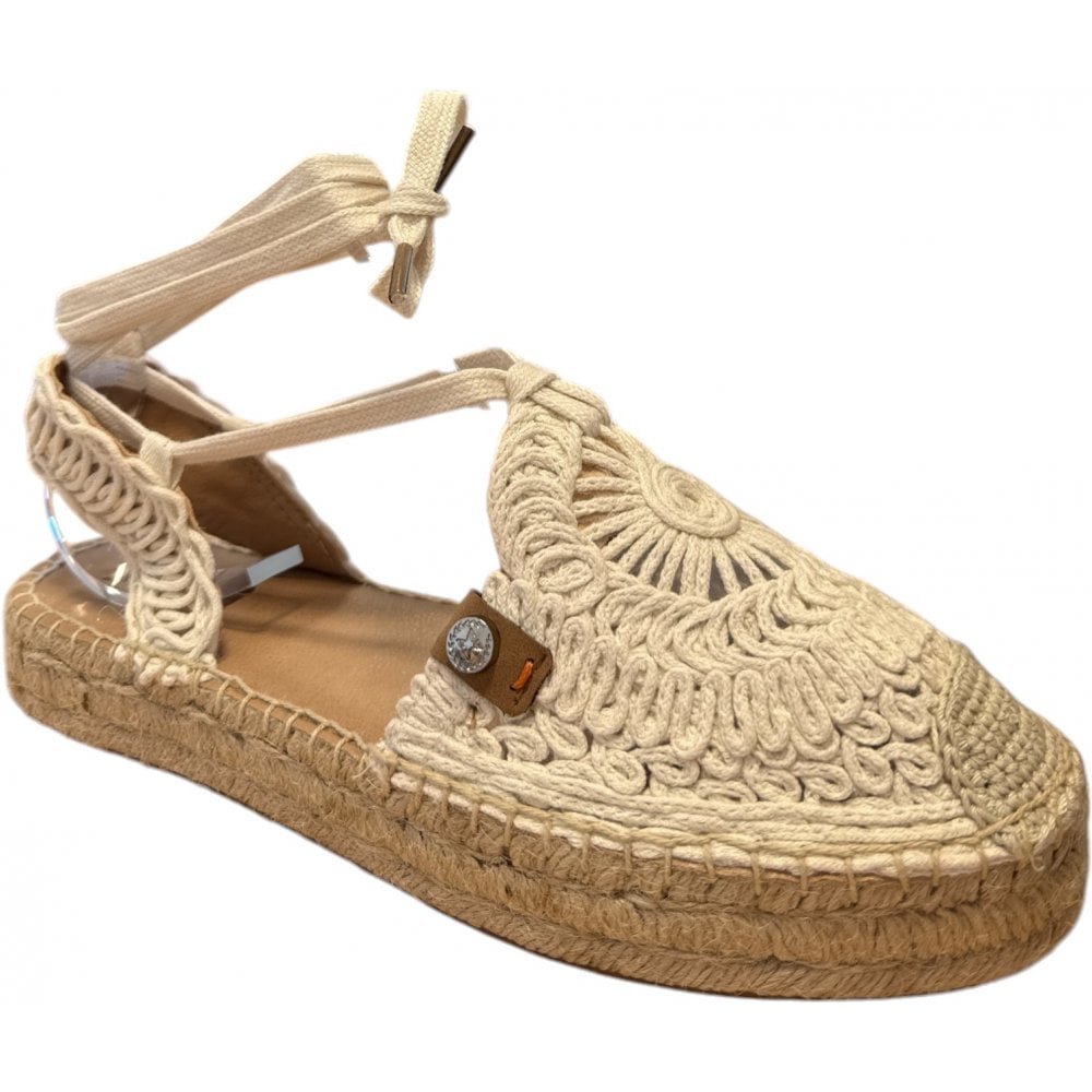 Xti Beige  Flatform Espadrille Sandals 143642