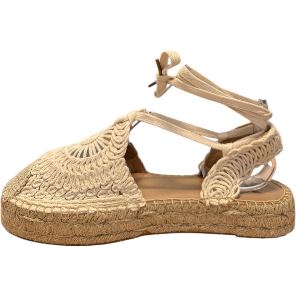 Xti Beige  Flatform Espadrille Sandals 143642
