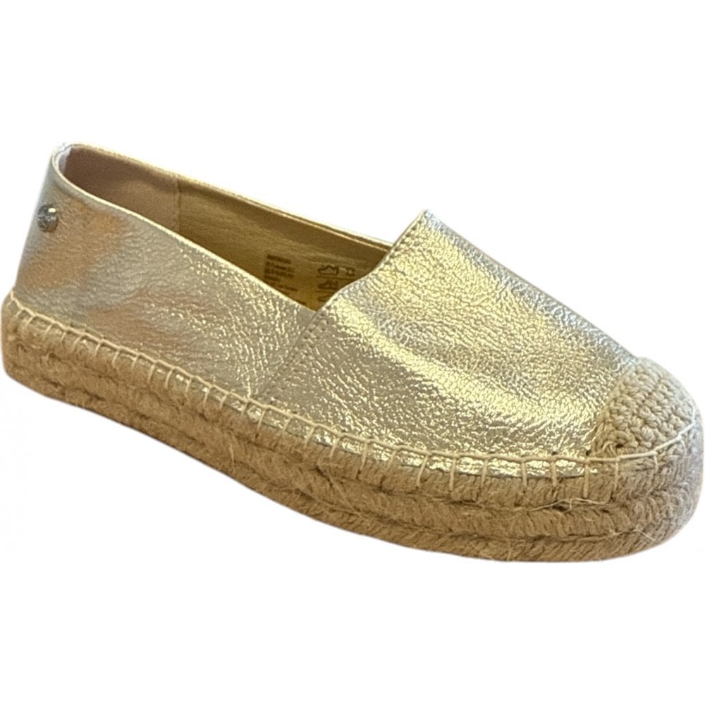 Xti Gold Leather Espadrilles 143637