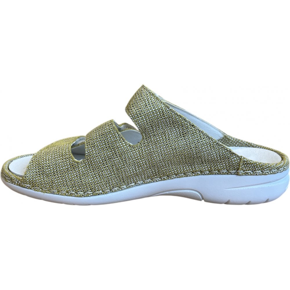 Waldlaufer Gunna Green Leather Mules