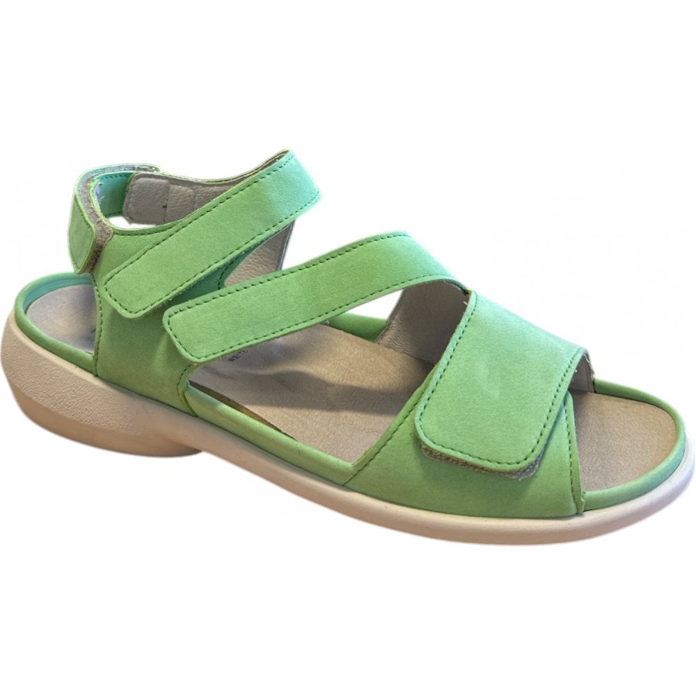 Waldlaufer H-Lia Green Nubuck Sandals