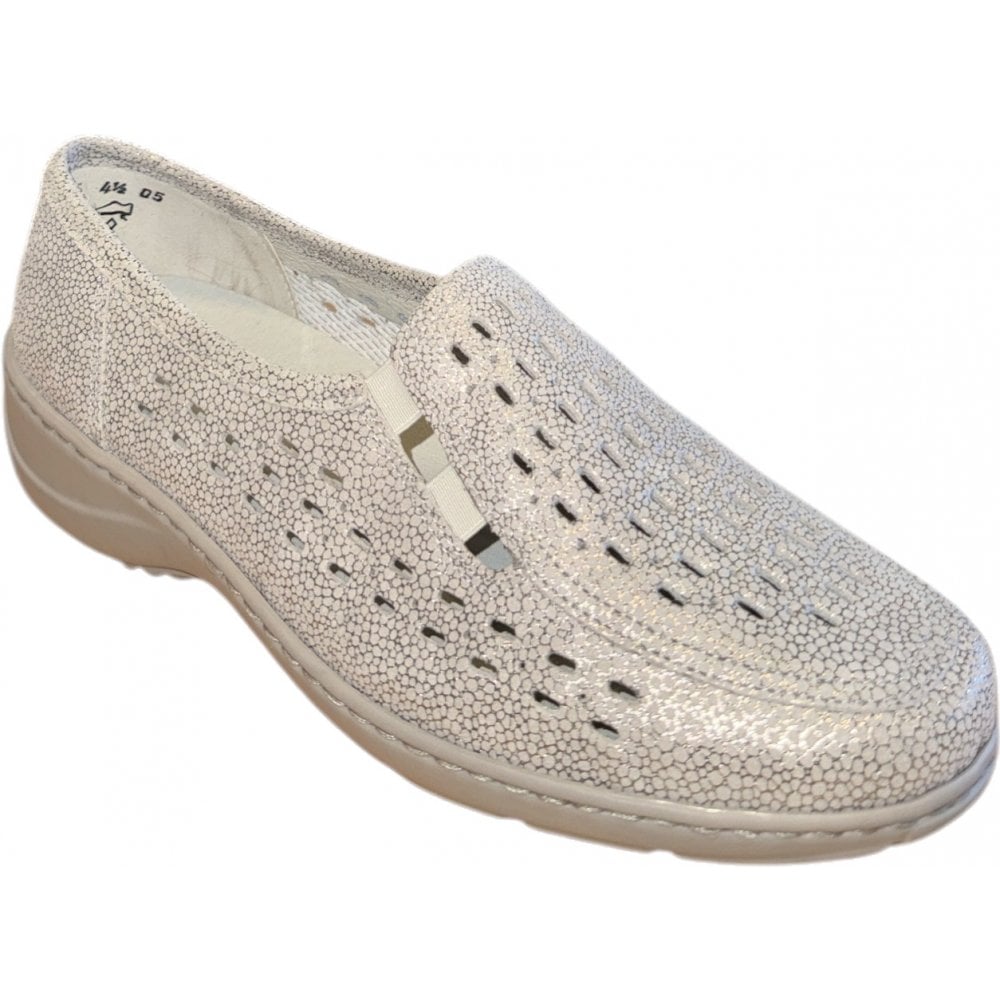 Waldlaufer Kya Taupe Leather Casual Shoes