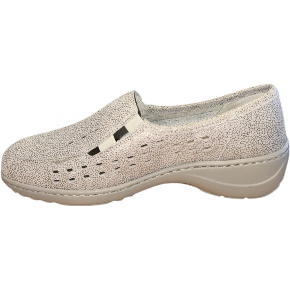 Waldlaufer Kya Taupe Leather Casual Shoes