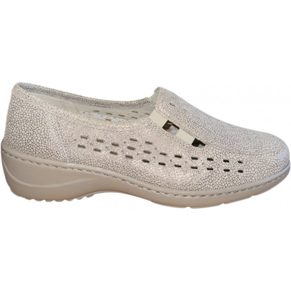 Waldlaufer Kya Taupe Leather Casual Shoes